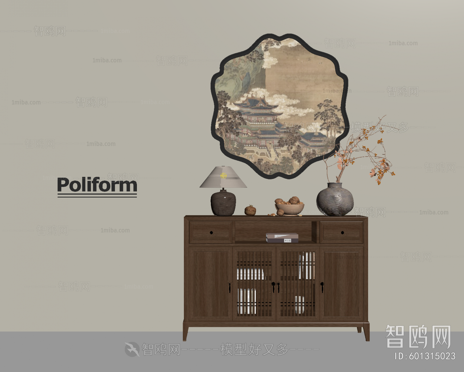 New Chinese Style Entrance Cabinet