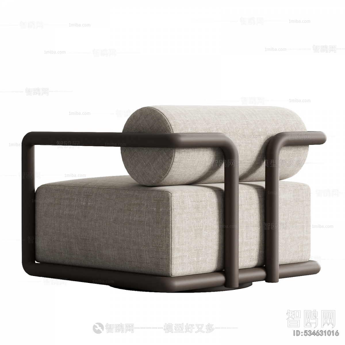 New Chinese Style Single Sofa