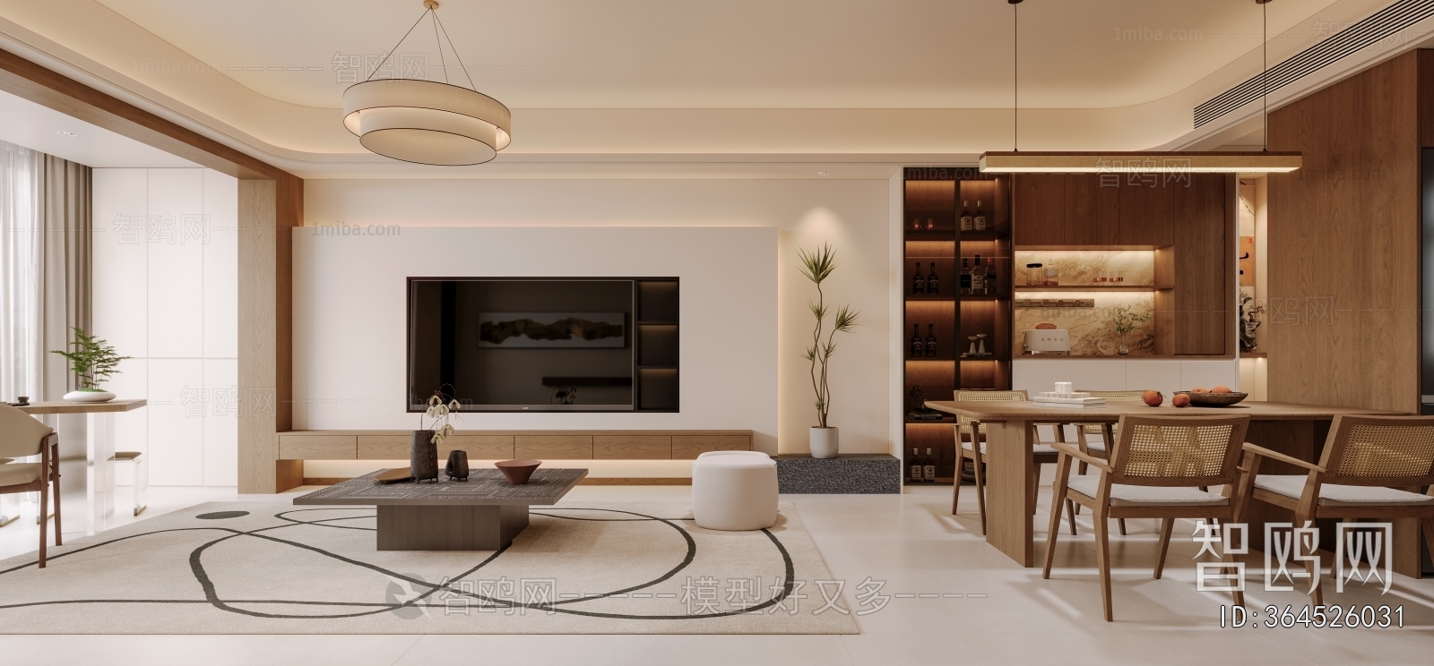 New Chinese Style A Living Room