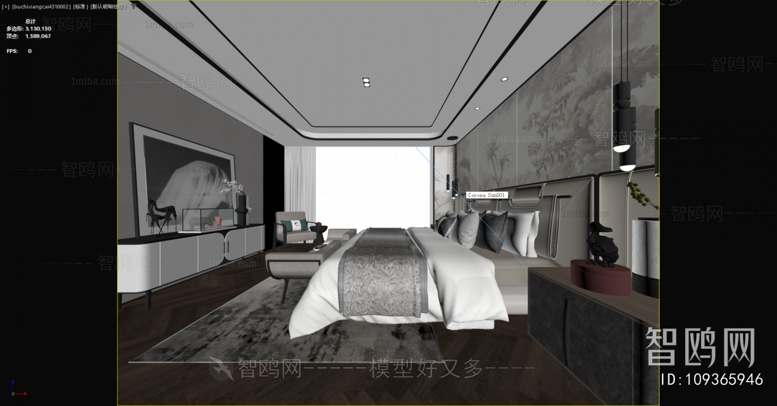 New Chinese Style Bedroom