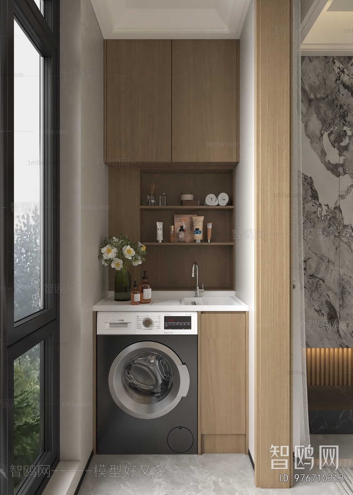 Modern Laundry Cabinet