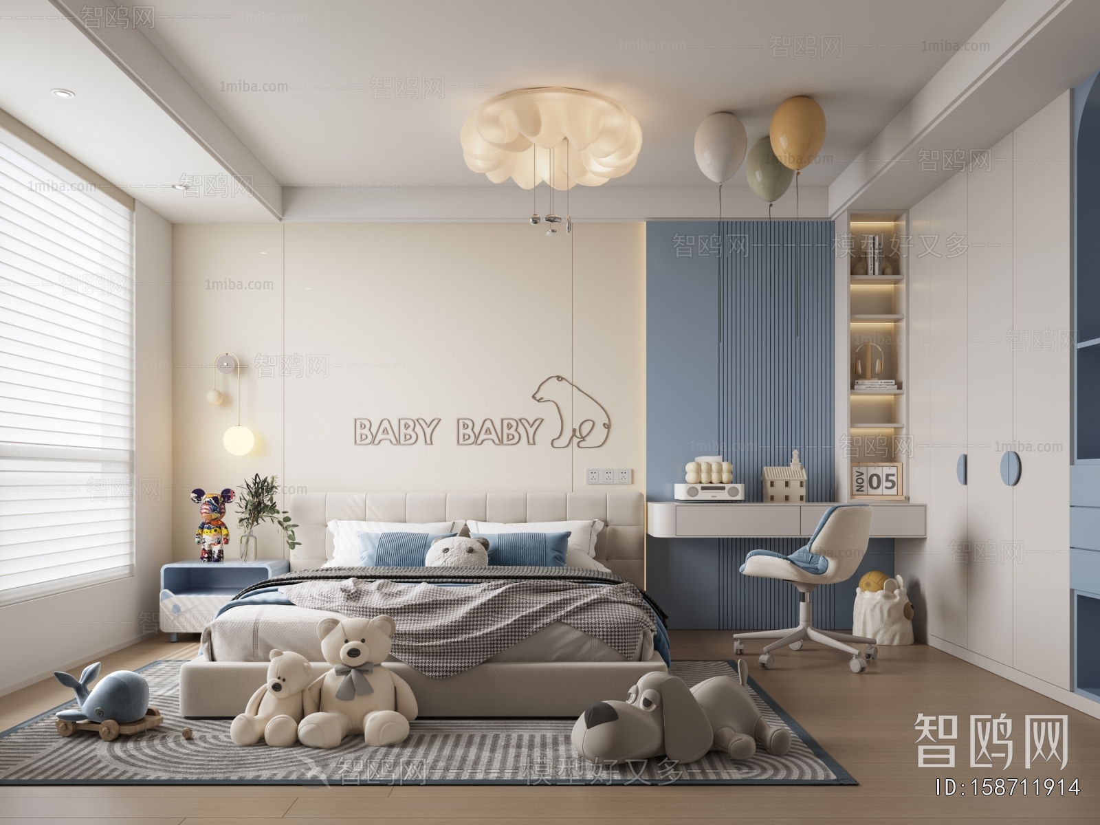 Modern Boy's Room And Son's Room