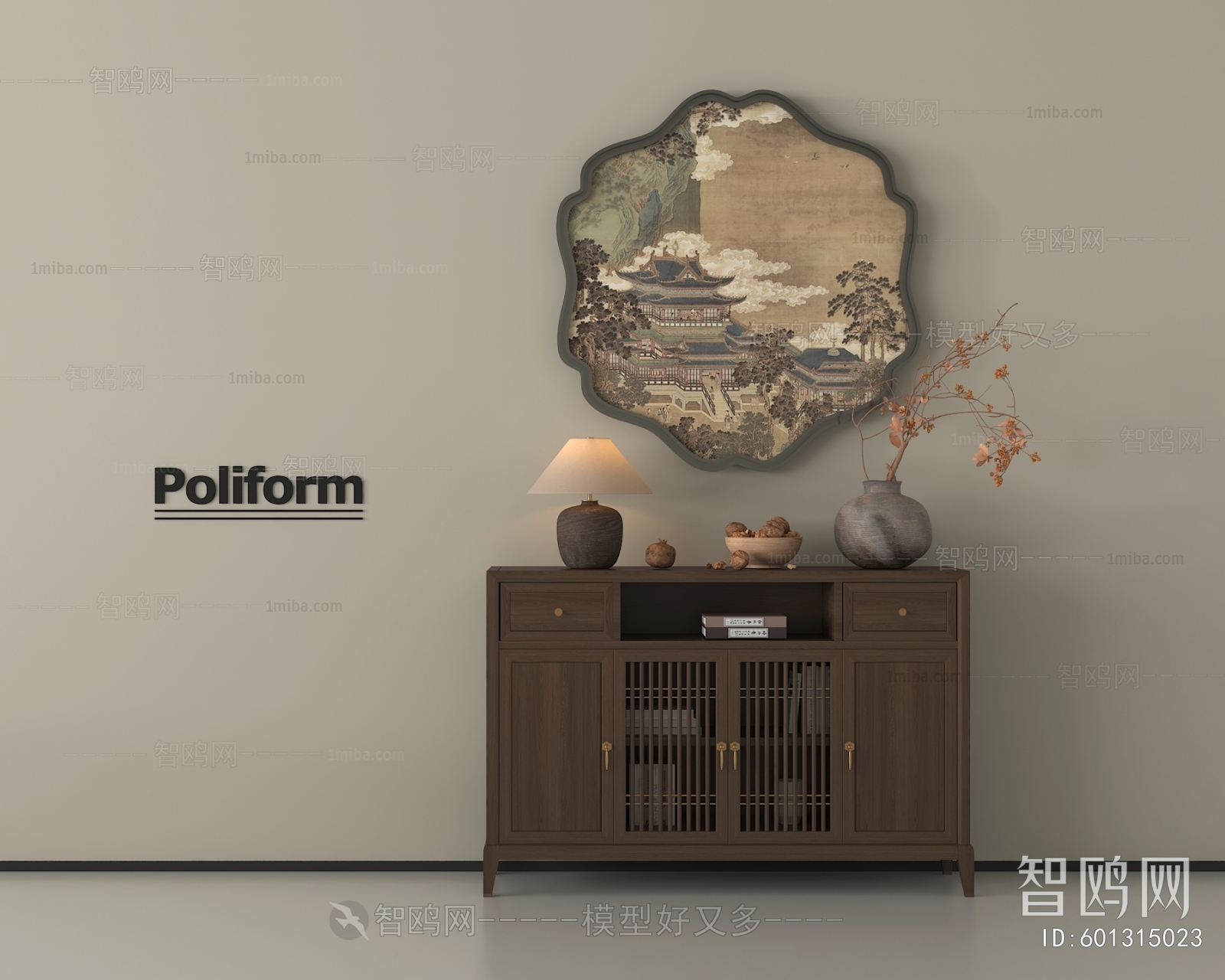 New Chinese Style Entrance Cabinet