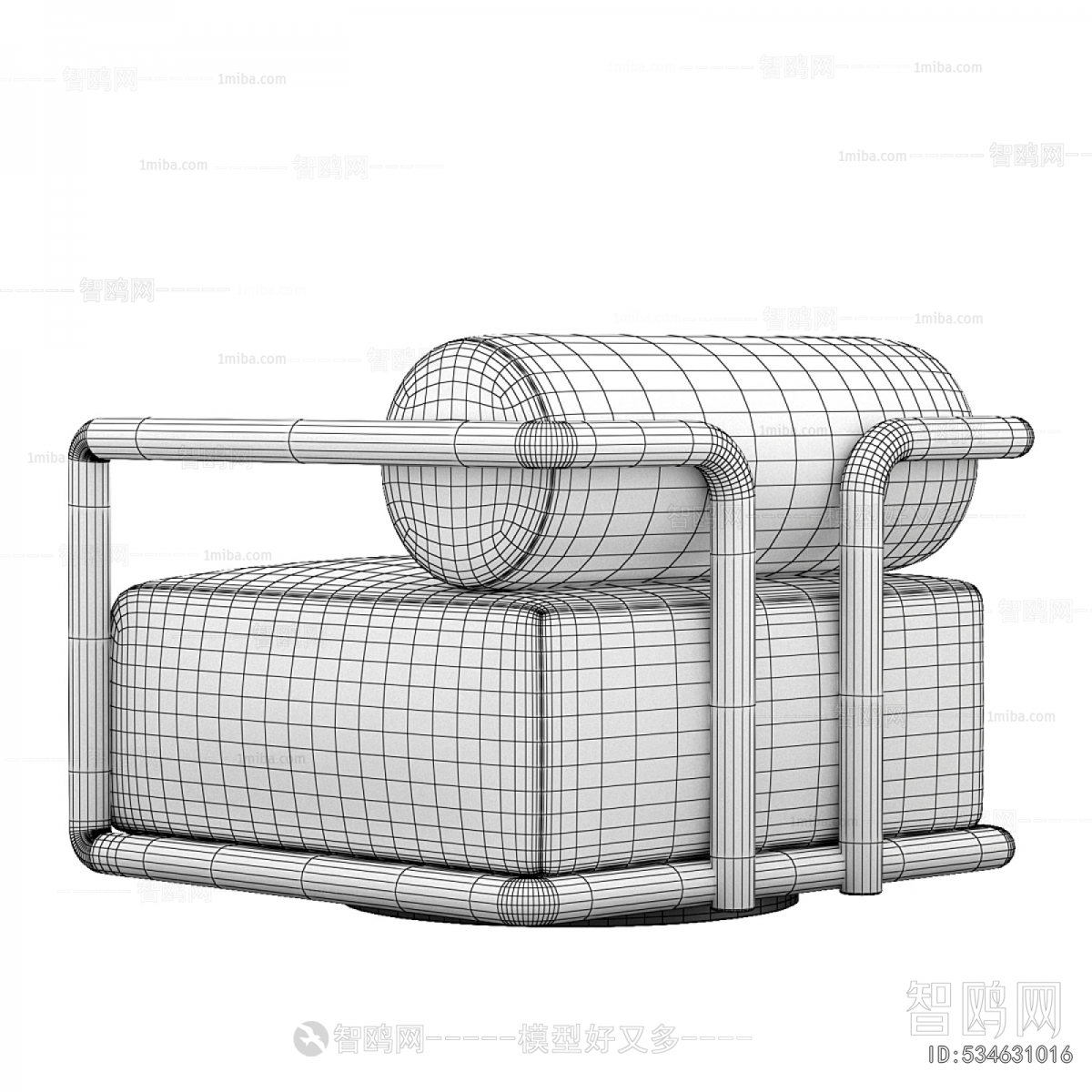 New Chinese Style Single Sofa