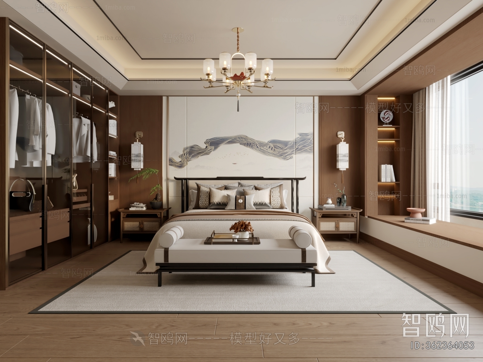 New Chinese Style Bedroom