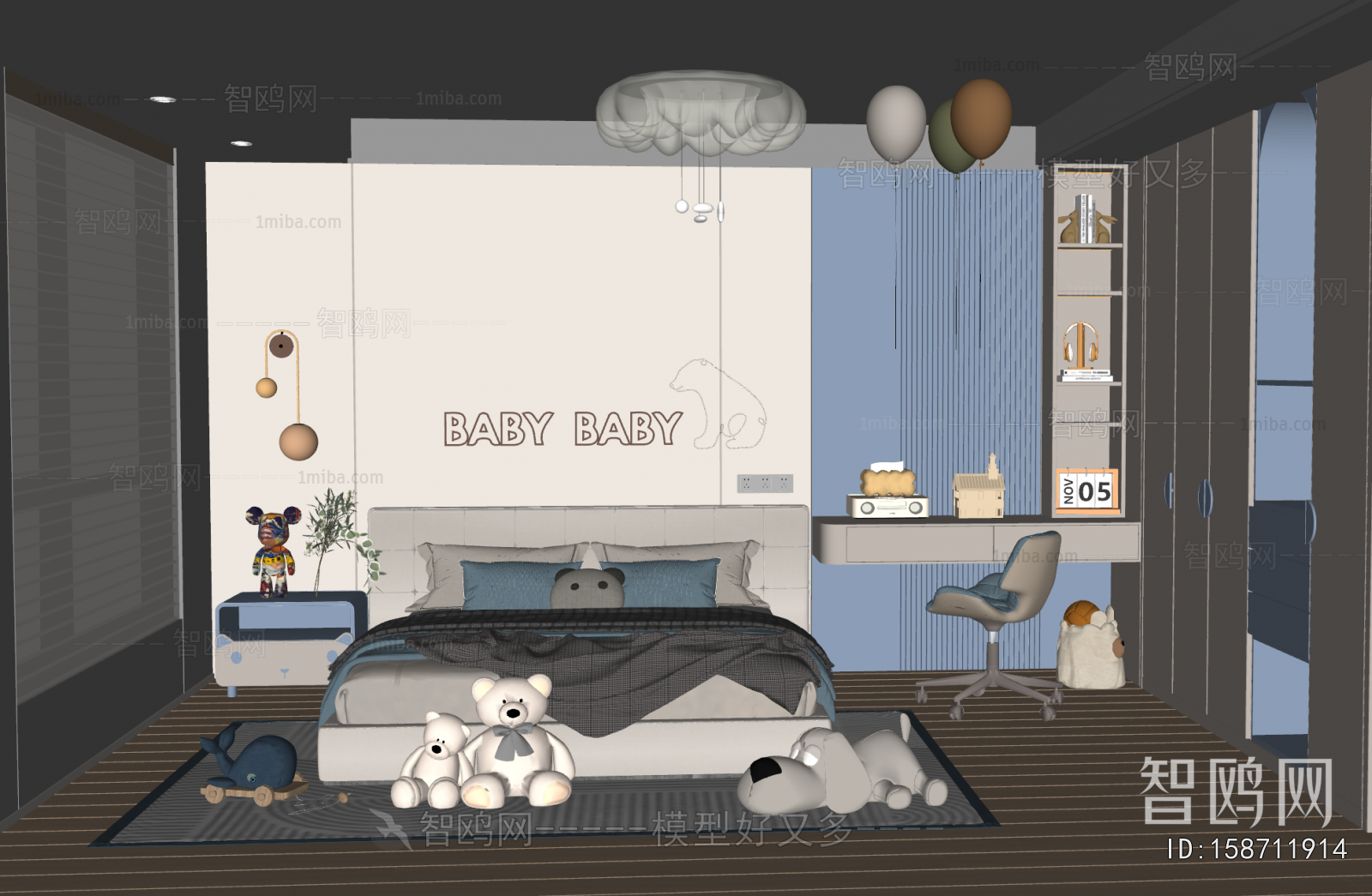 Modern Boy's Room And Son's Room