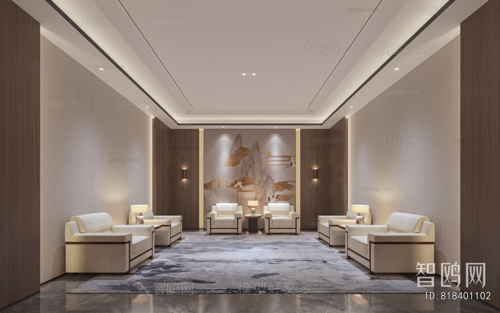 New Chinese Style Reception Room