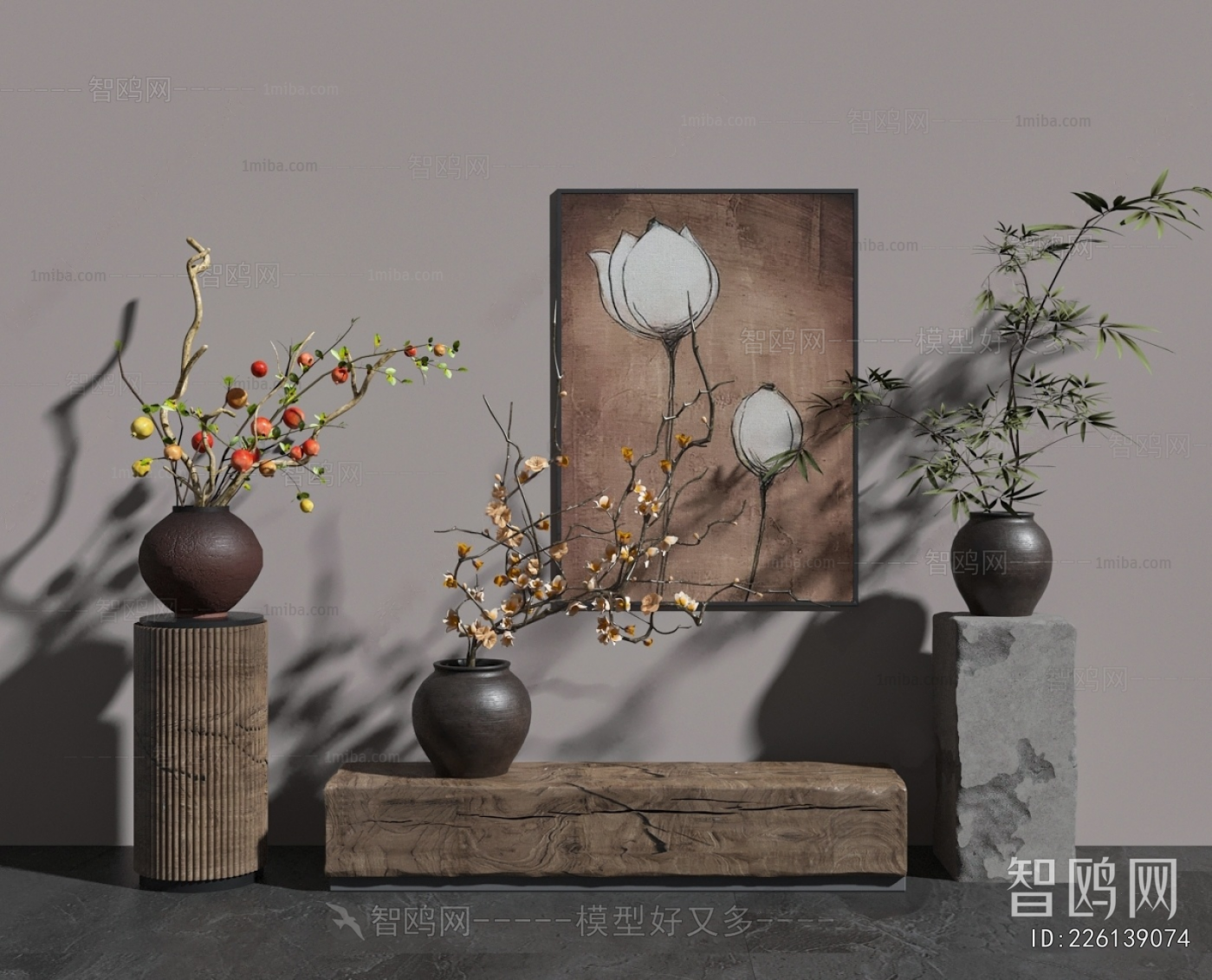 Wabi-sabi Style Flower Arrangement