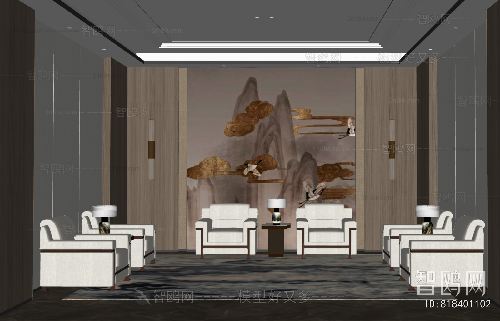 New Chinese Style Reception Room