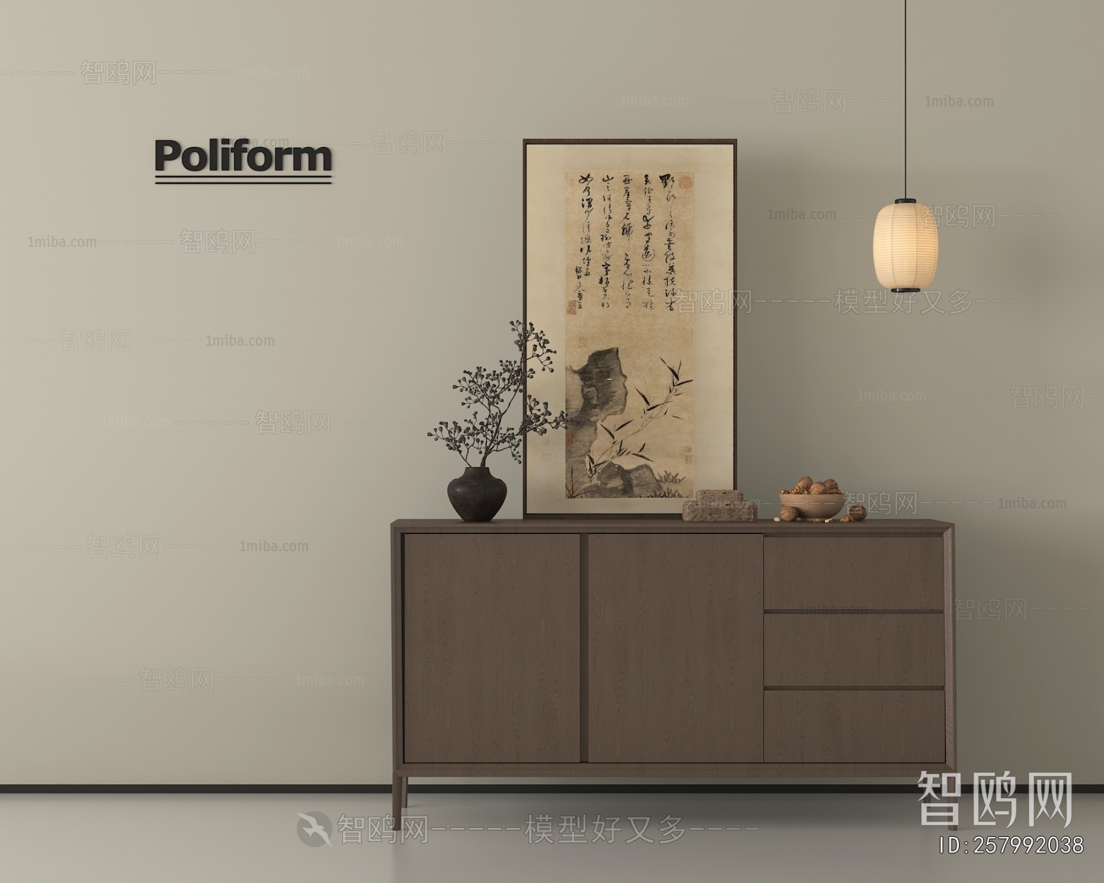 New Chinese Style Side Cabinet