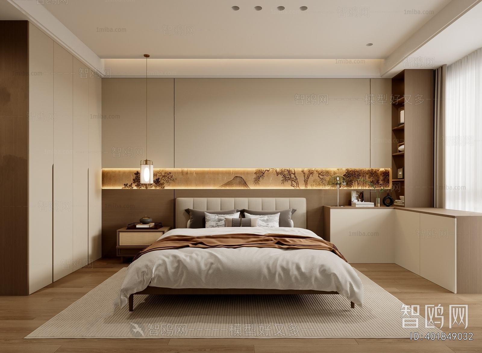New Chinese Style Bedroom