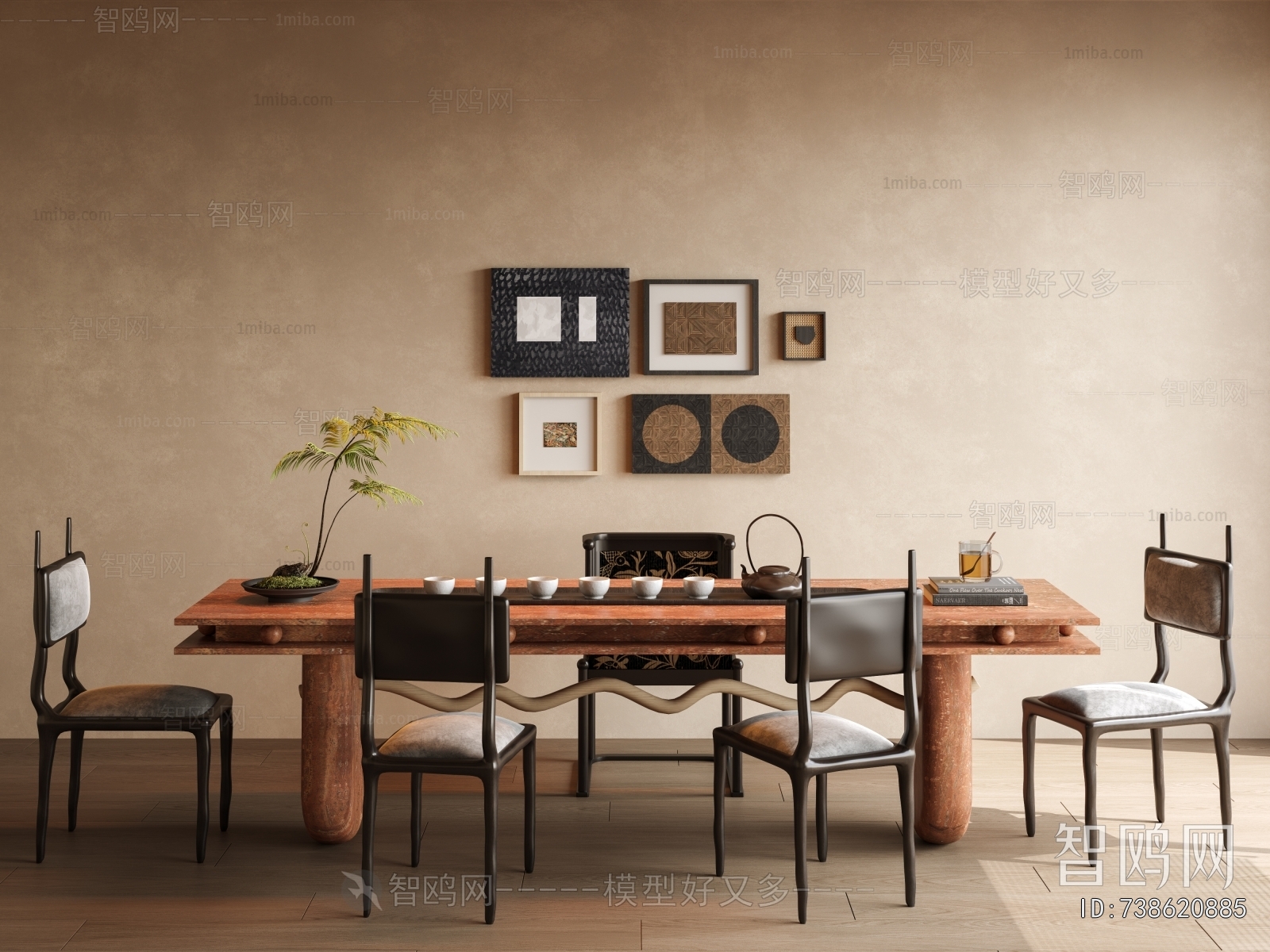 Wabi-sabi Style Tea Tables And Chairs