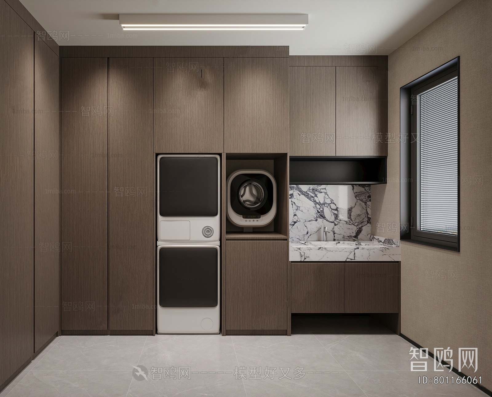 Modern Balcony Laundry Room