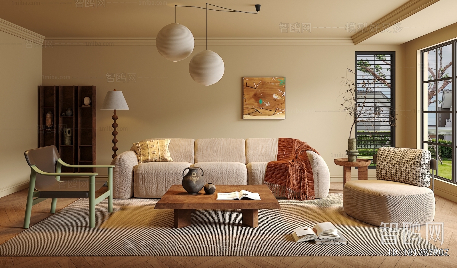 Wabi-sabi Style A Living Room