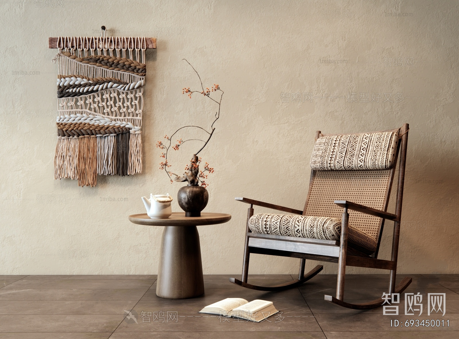 Wabi-sabi Style Rocking Chair