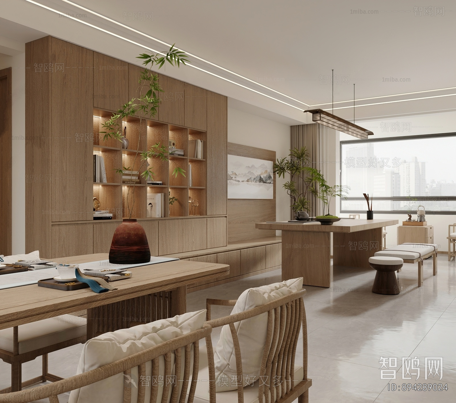 New Chinese Style Study Space