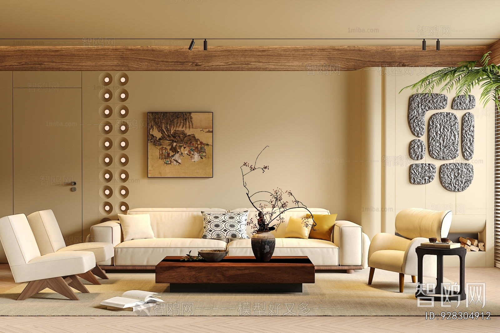 Wabi-sabi Style A Living Room