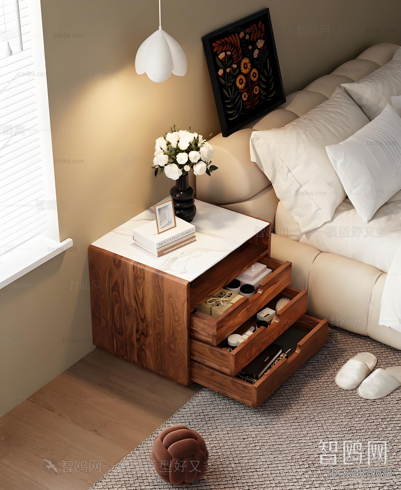 Modern Bedside Cupboard