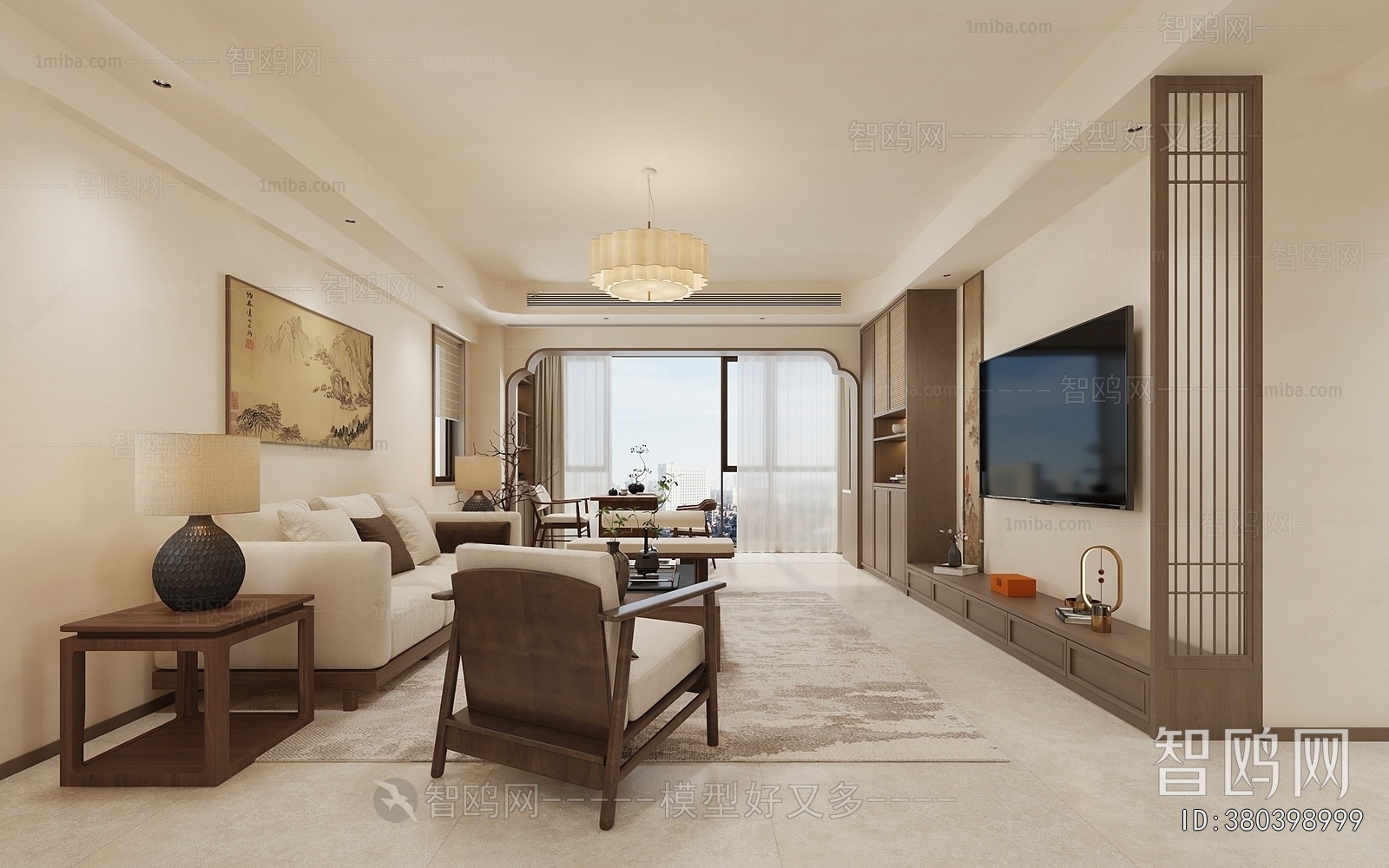 New Chinese Style A Living Room