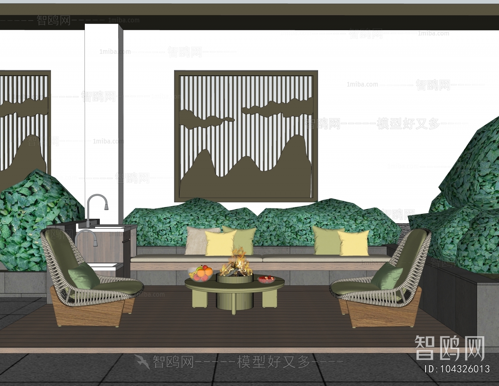 New Chinese Style Courtyard/landscape