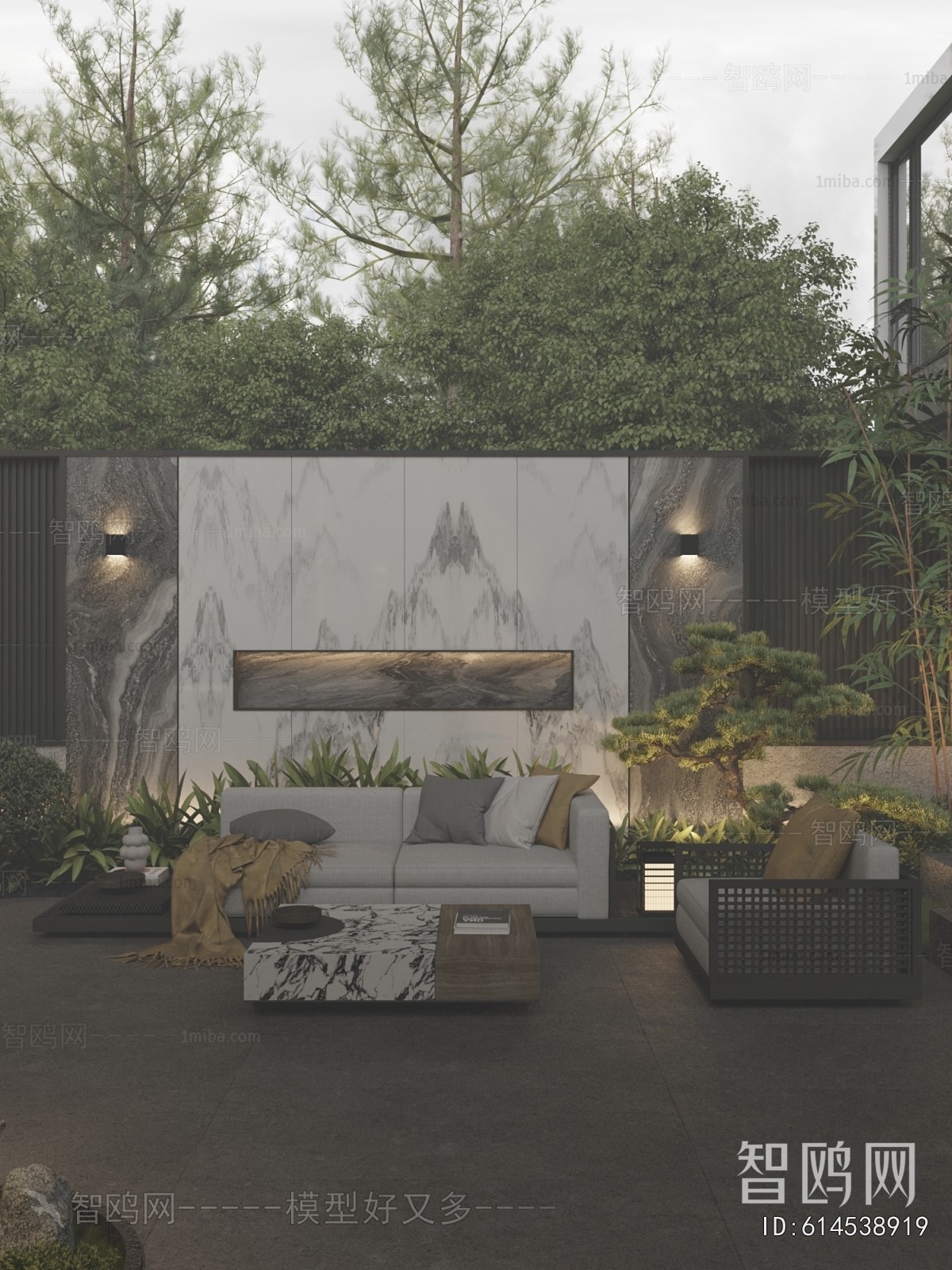 New Chinese Style Courtyard/landscape