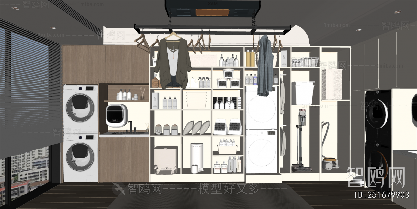 Modern Balcony Laundry Room