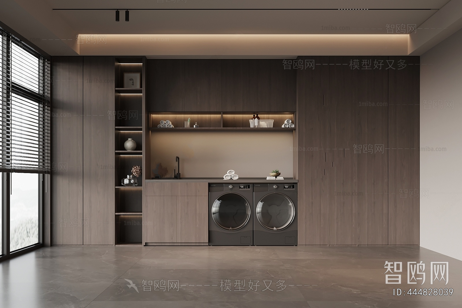 Modern Balcony Laundry Room