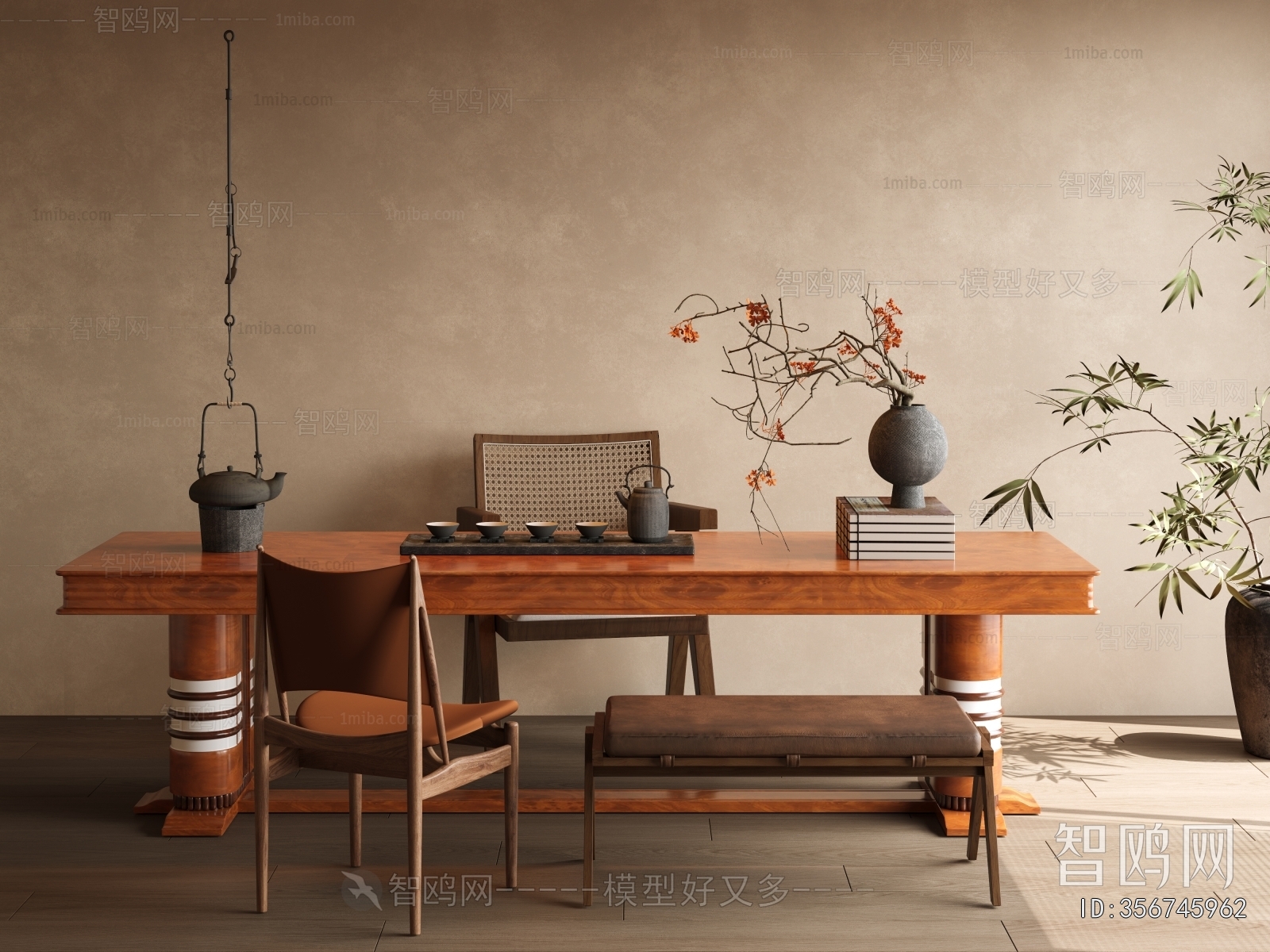Wabi-sabi Style Tea Tables And Chairs