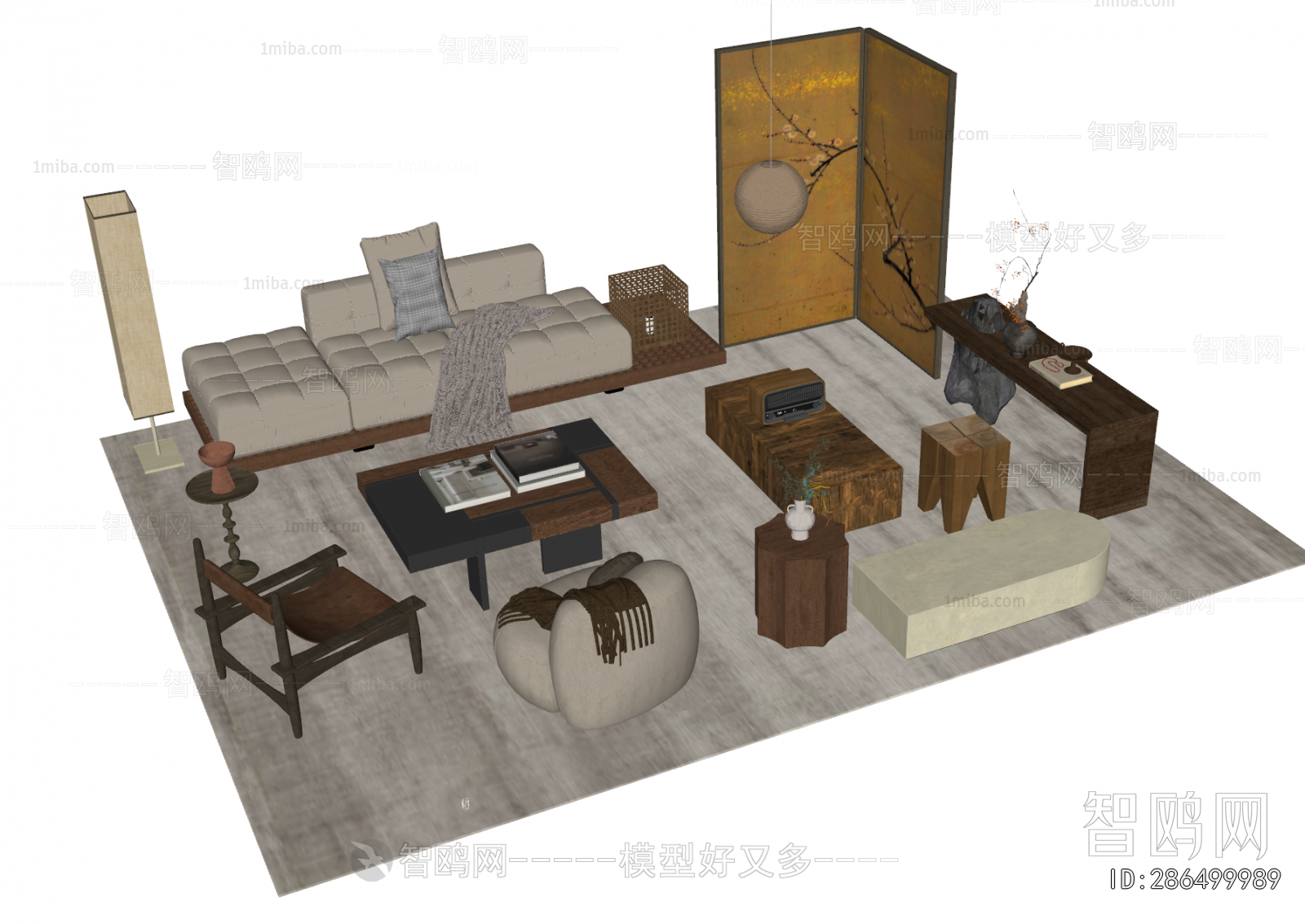 Wabi-sabi Style Sofa Combination