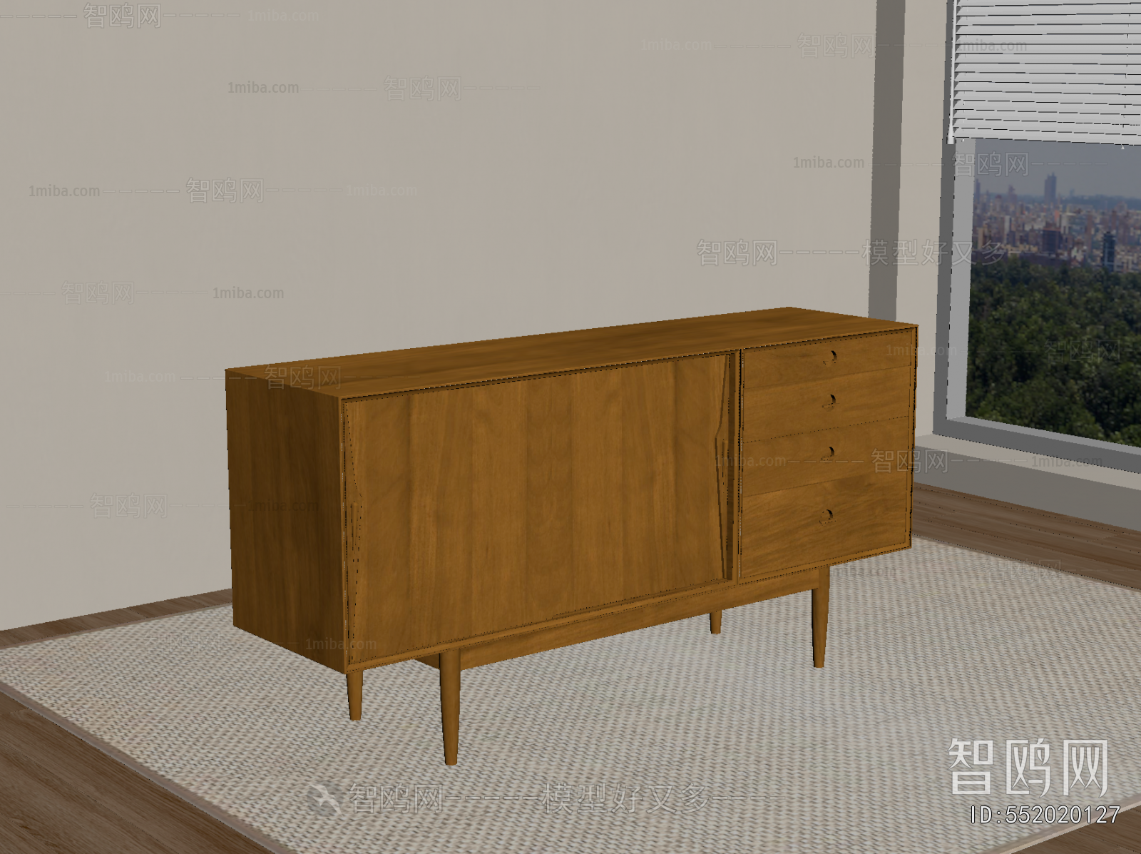 Wabi-sabi Style Side Cabinet