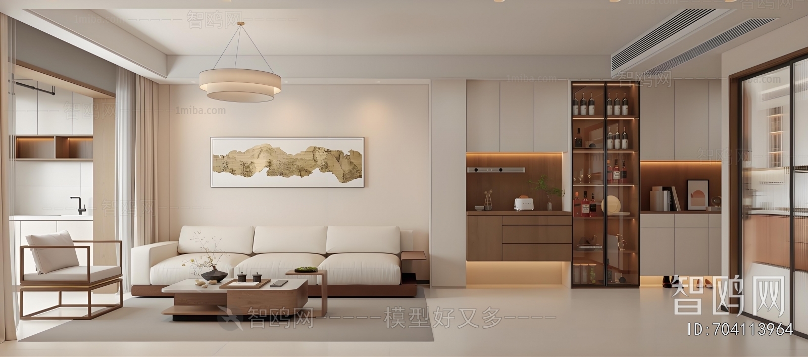 New Chinese Style A Living Room