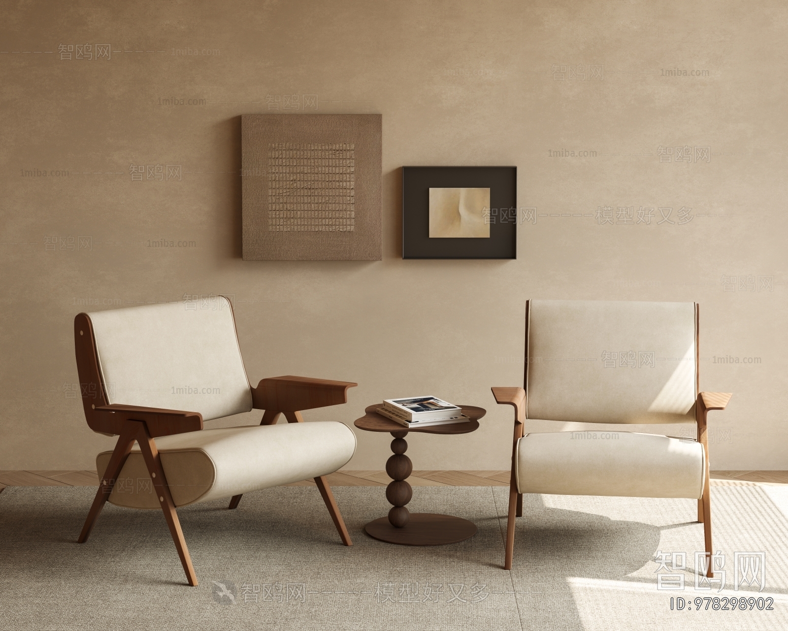 Wabi-sabi Style Lounge Chair