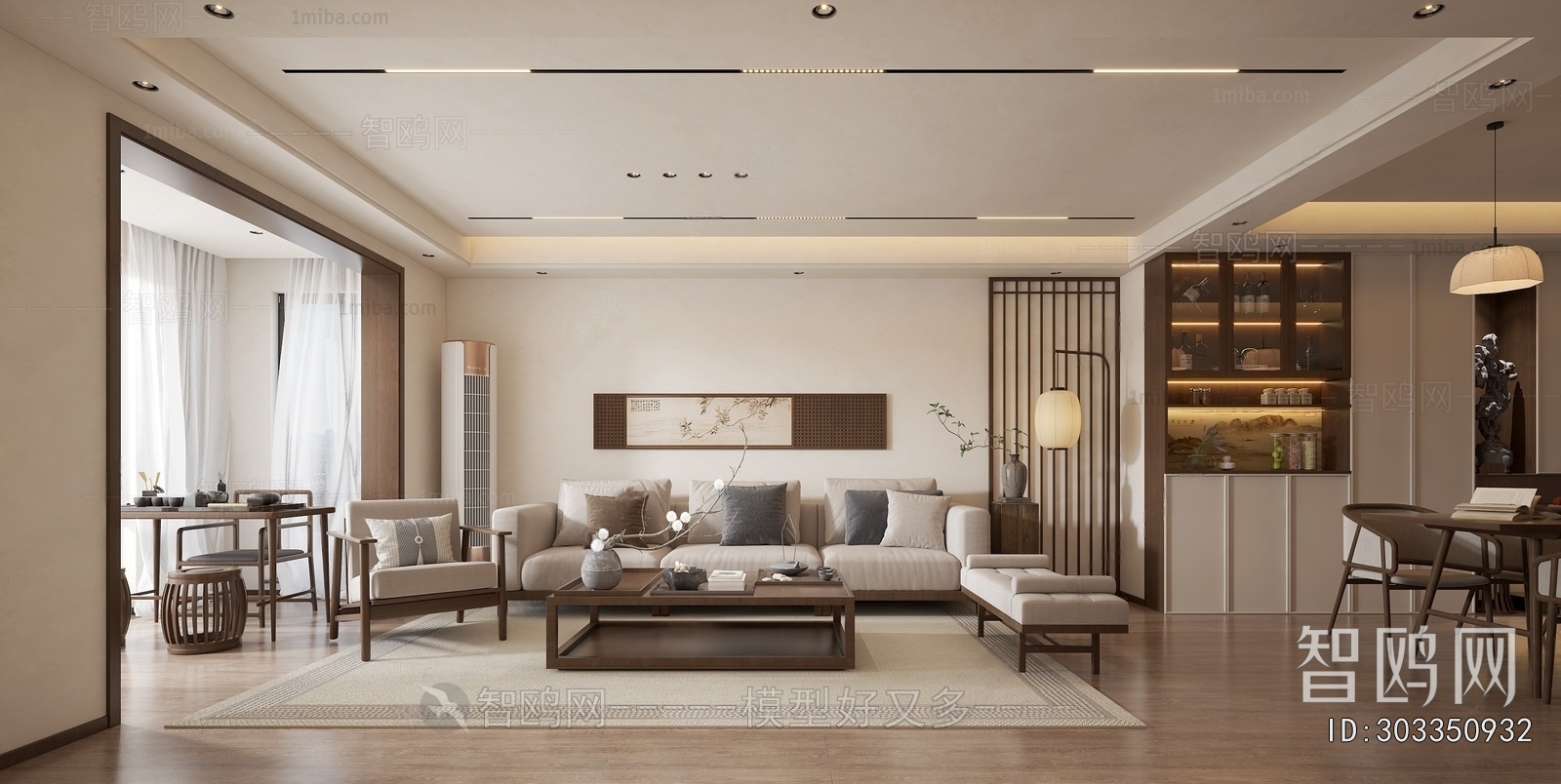 New Chinese Style A Living Room