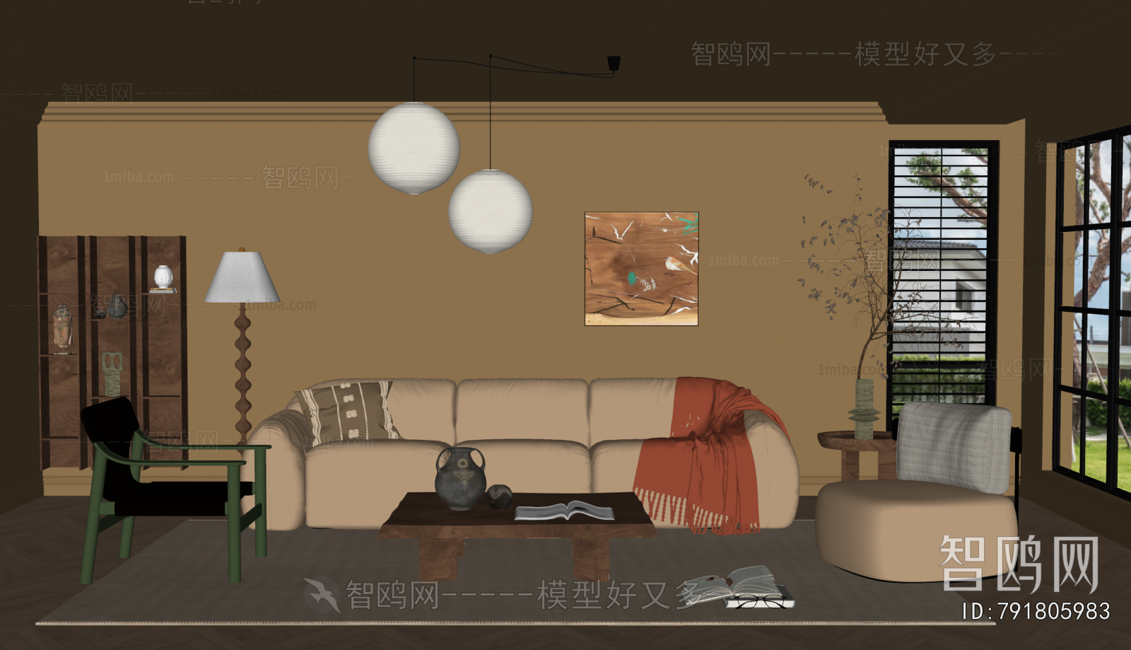 Wabi-sabi Style A Living Room