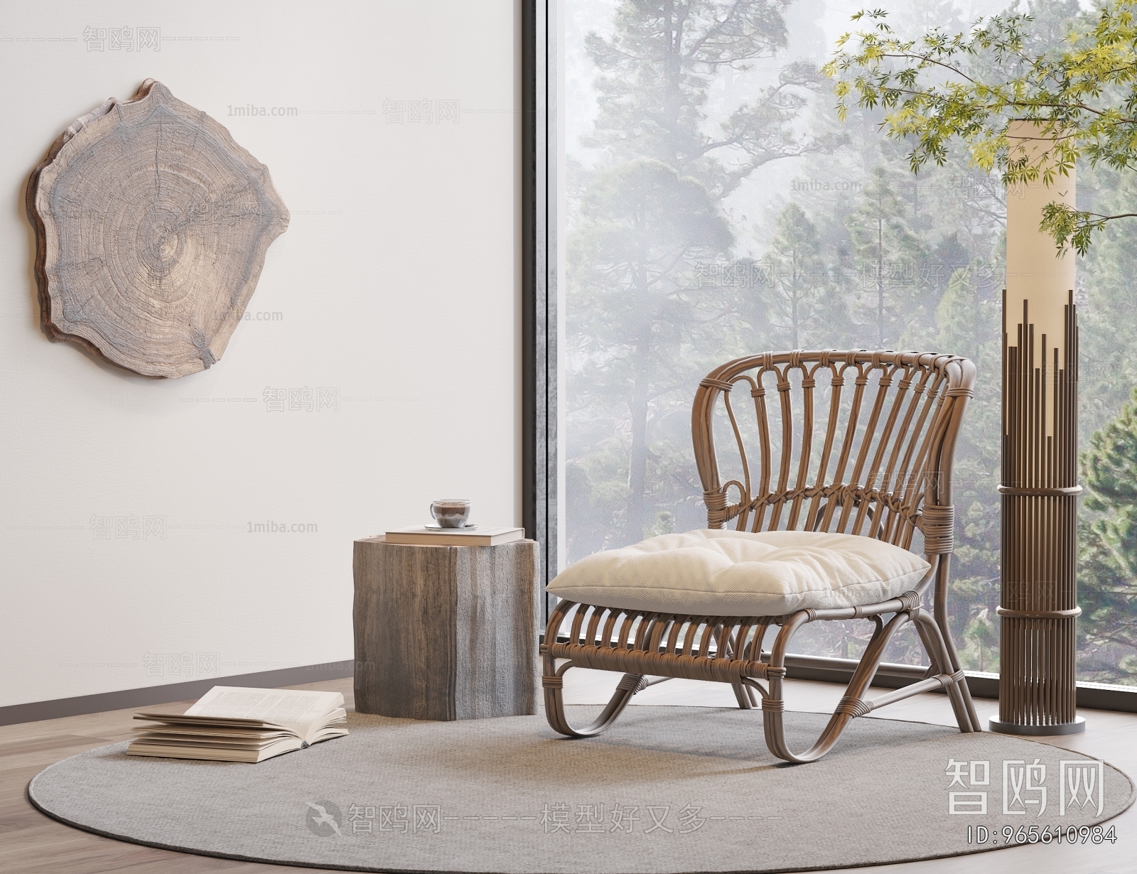 Wabi-sabi Style Lounge Chair