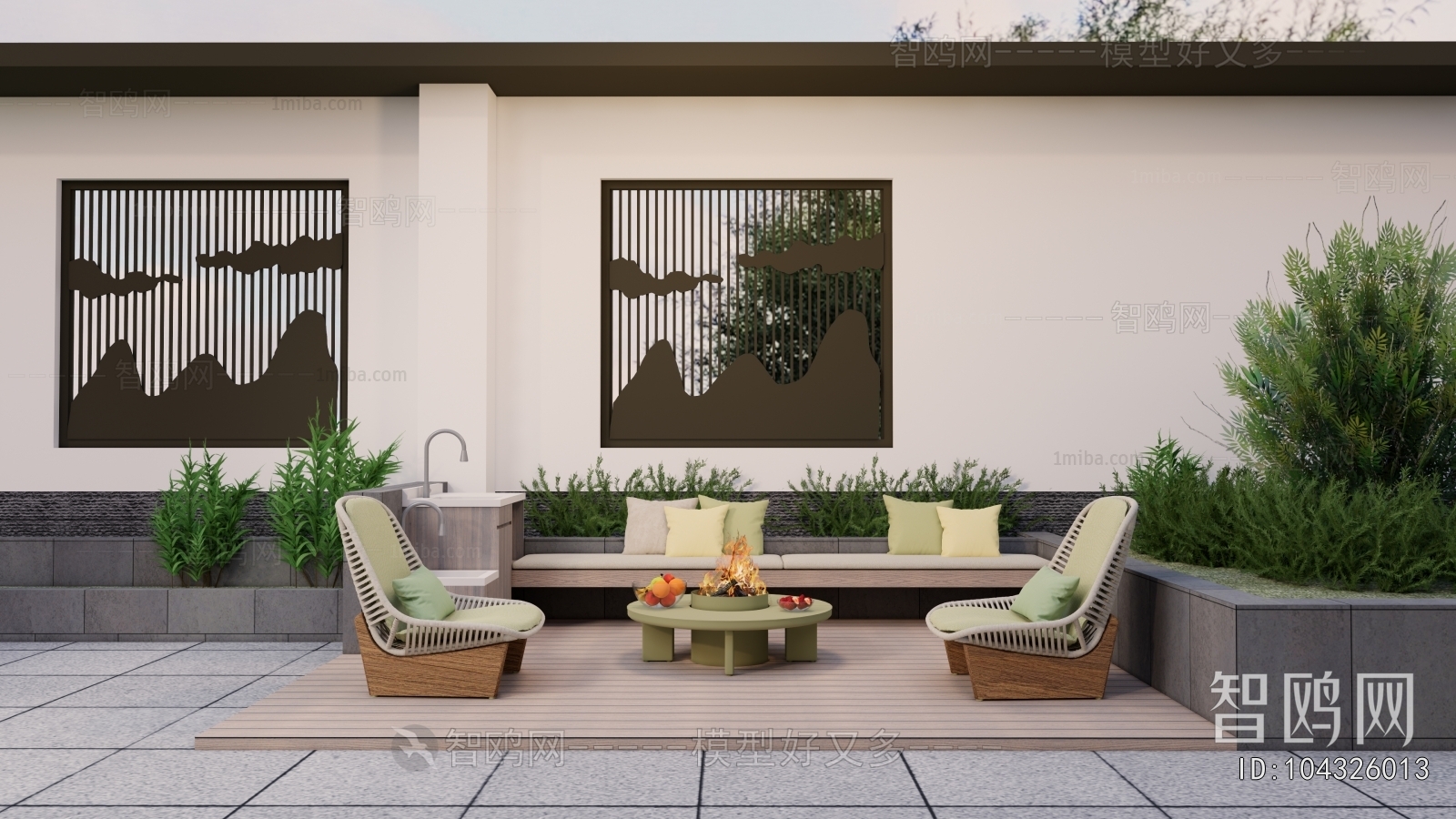 New Chinese Style Courtyard/landscape