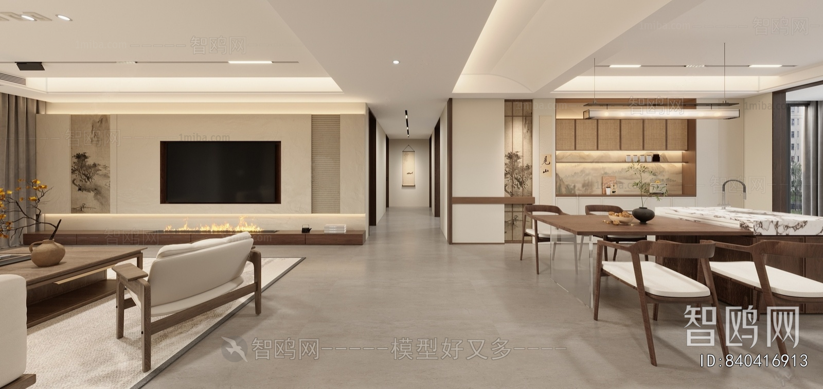 New Chinese Style Dining Room