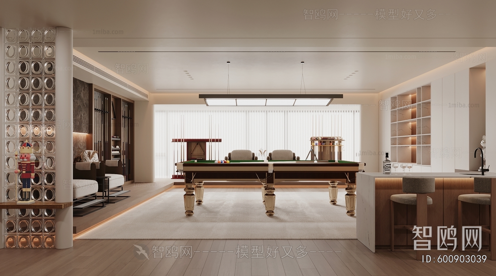Modern Billiards Room