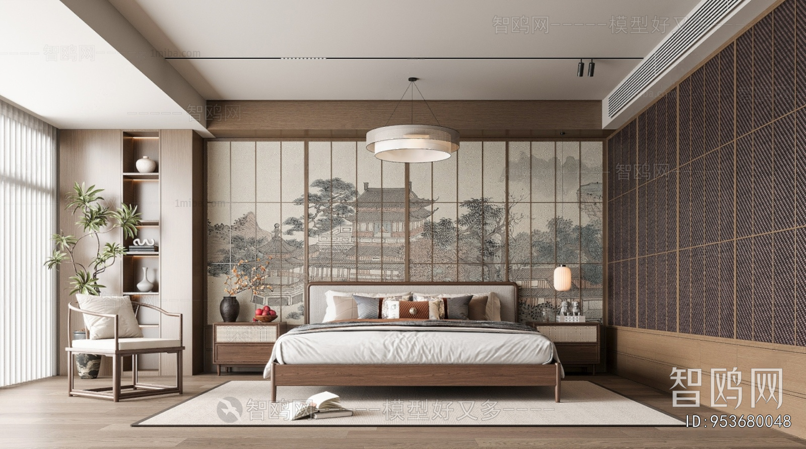 New Chinese Style Bedroom