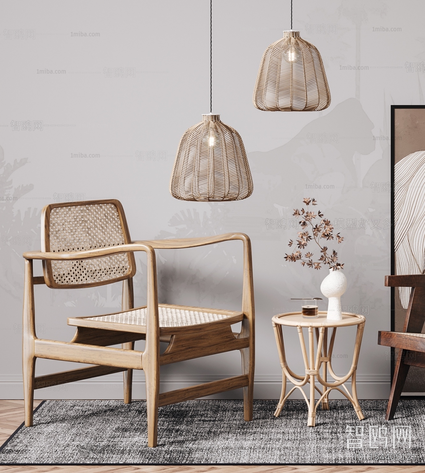 Wabi-sabi Style Lounge Chair