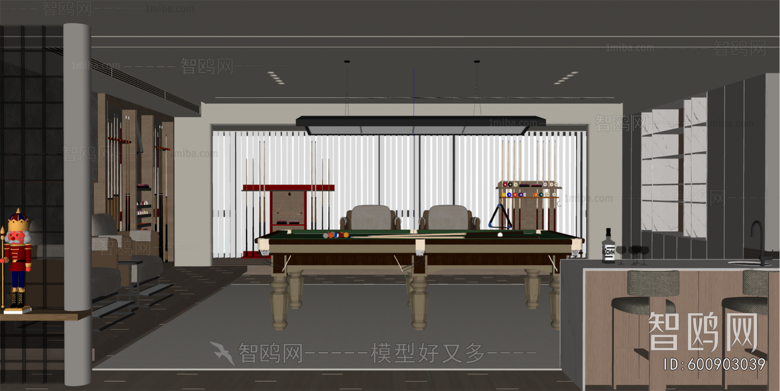 Modern Billiards Room