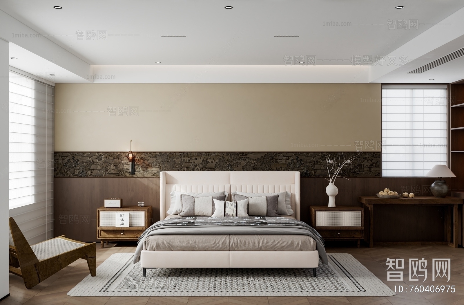 New Chinese Style Bedroom