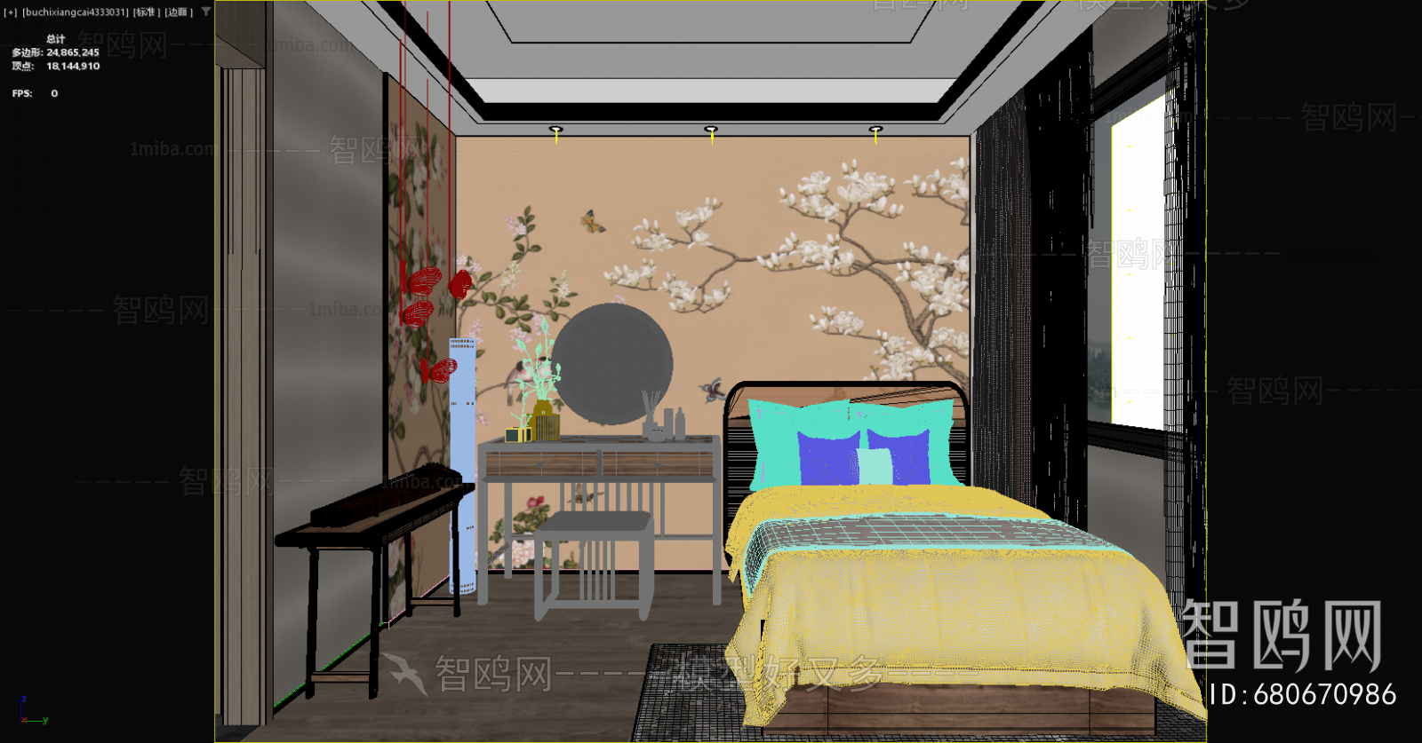 New Chinese Style Bedroom