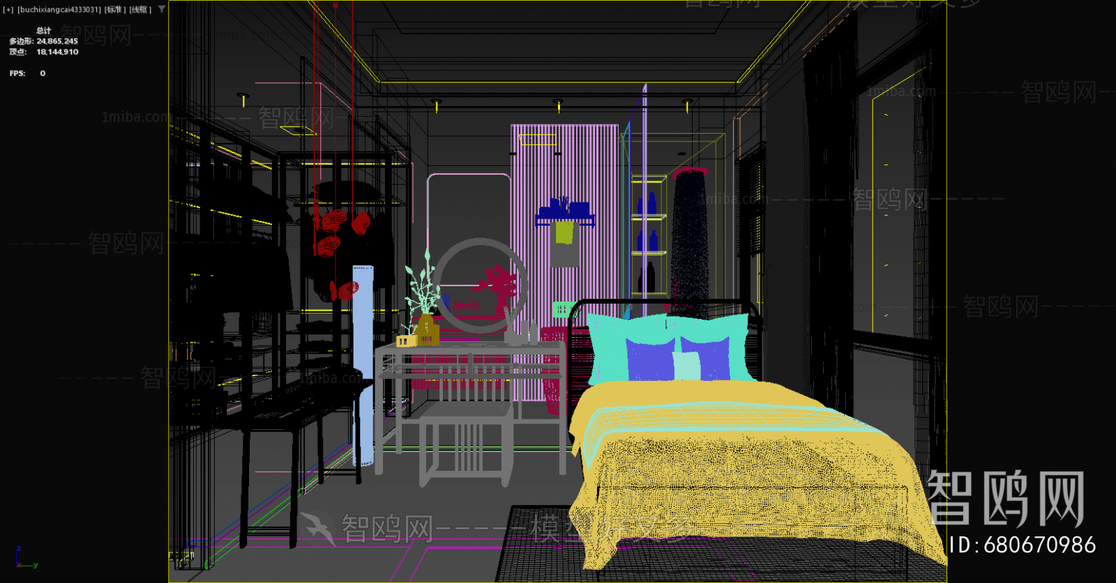 New Chinese Style Bedroom