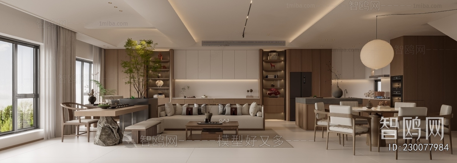 New Chinese Style A Living Room