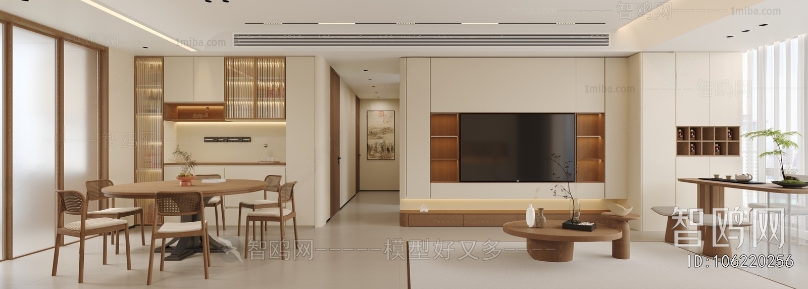 New Chinese Style A Living Room