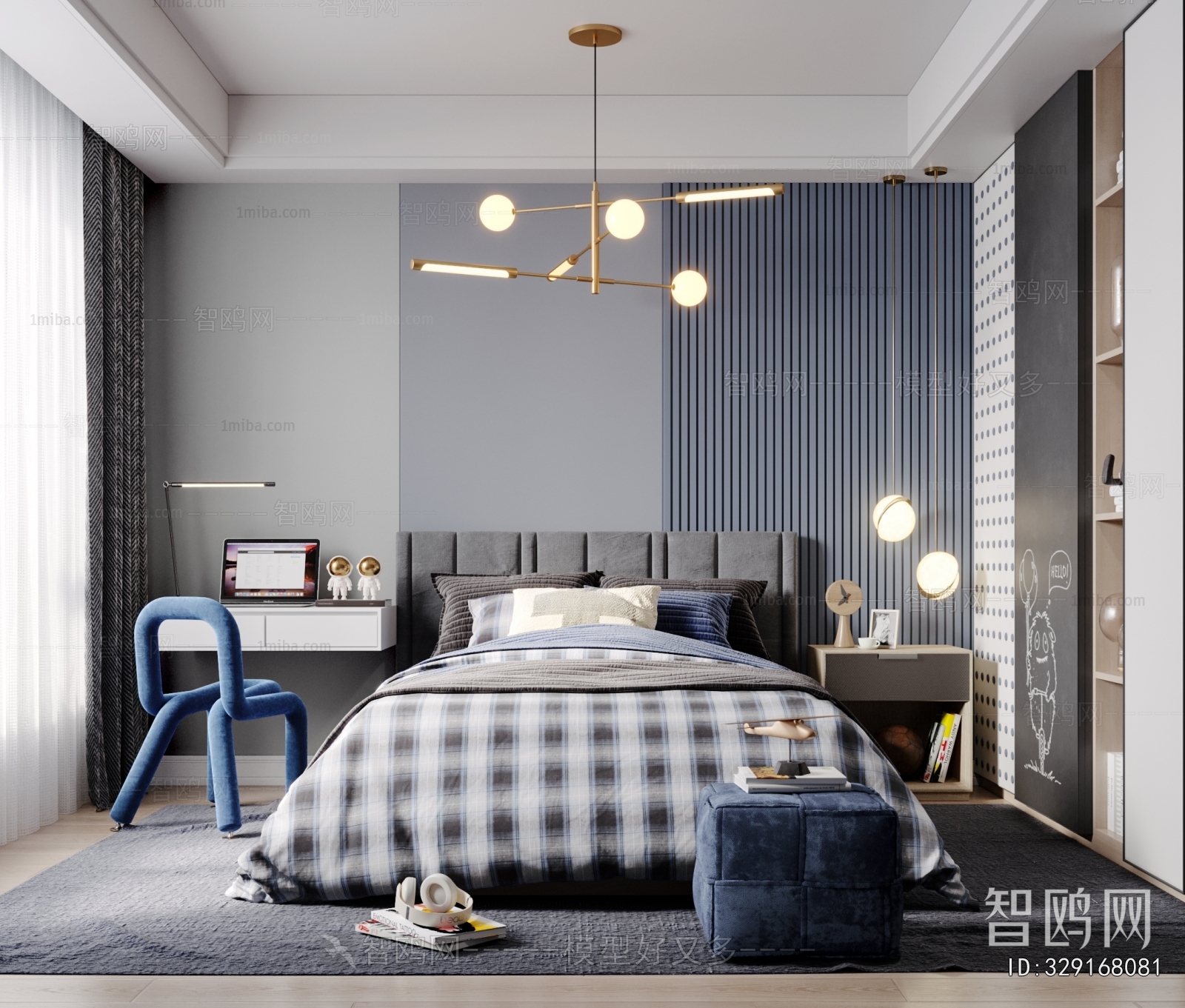 Modern Boy's Room And Son's Room