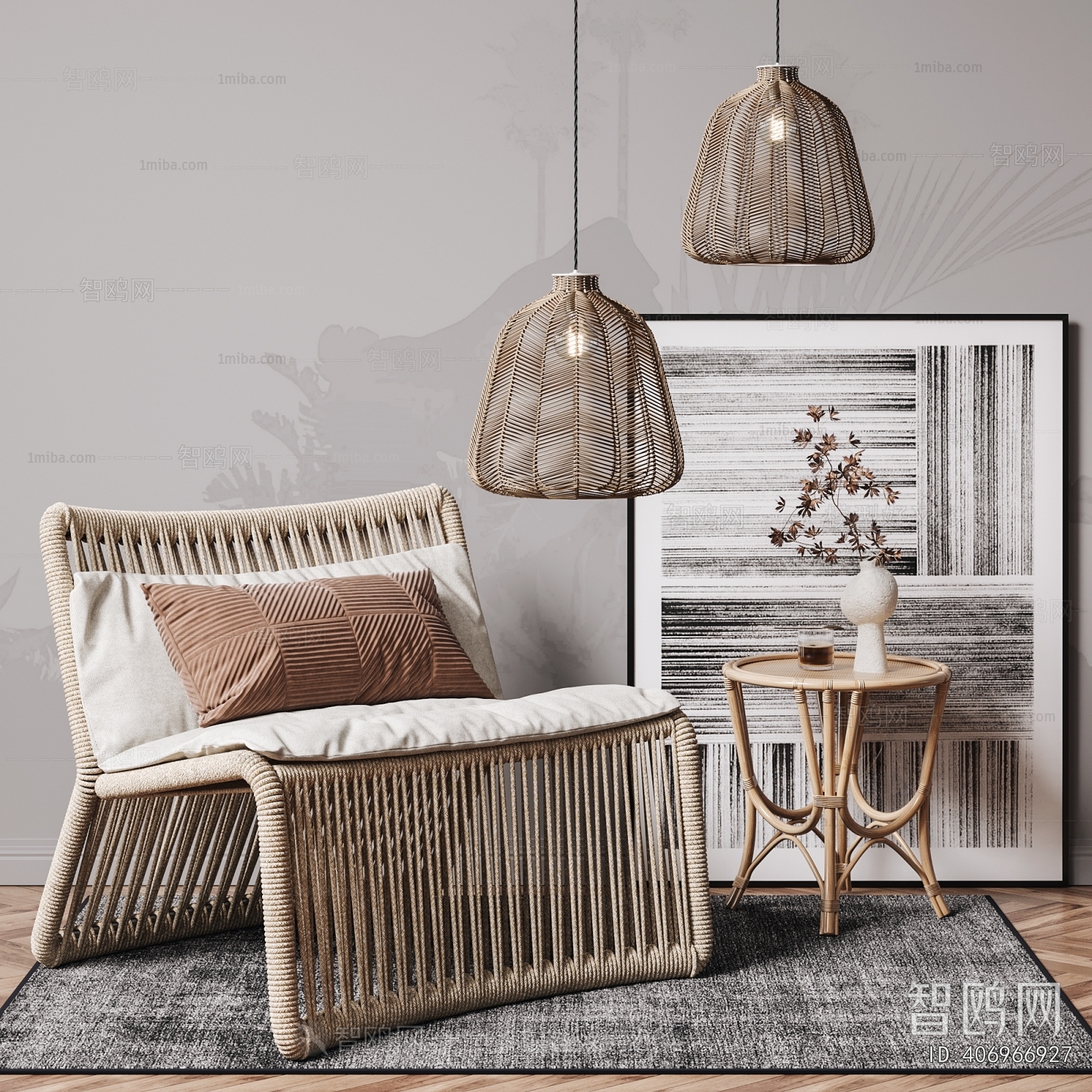 Wabi-sabi Style Lounge Chair