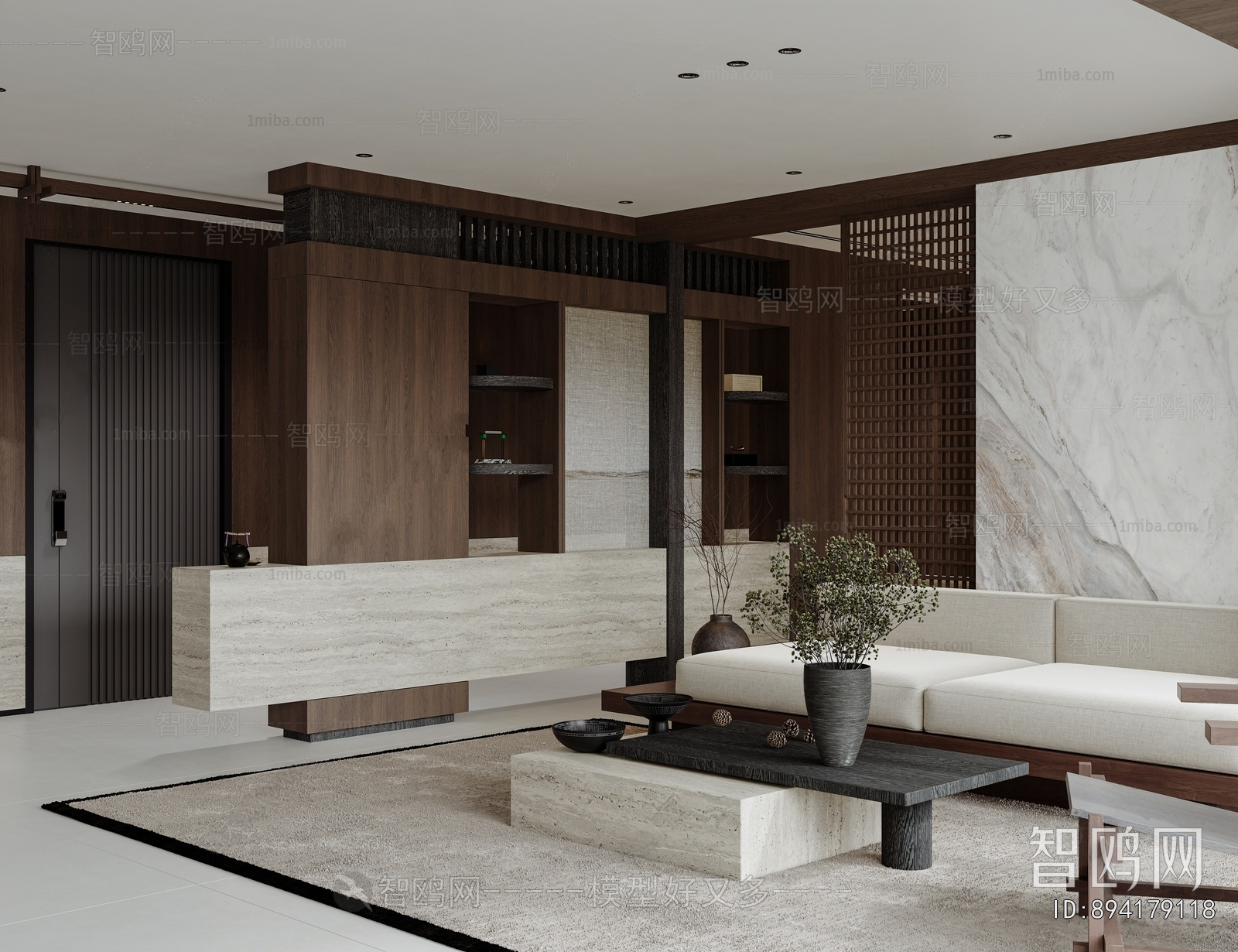 New Chinese Style A Living Room