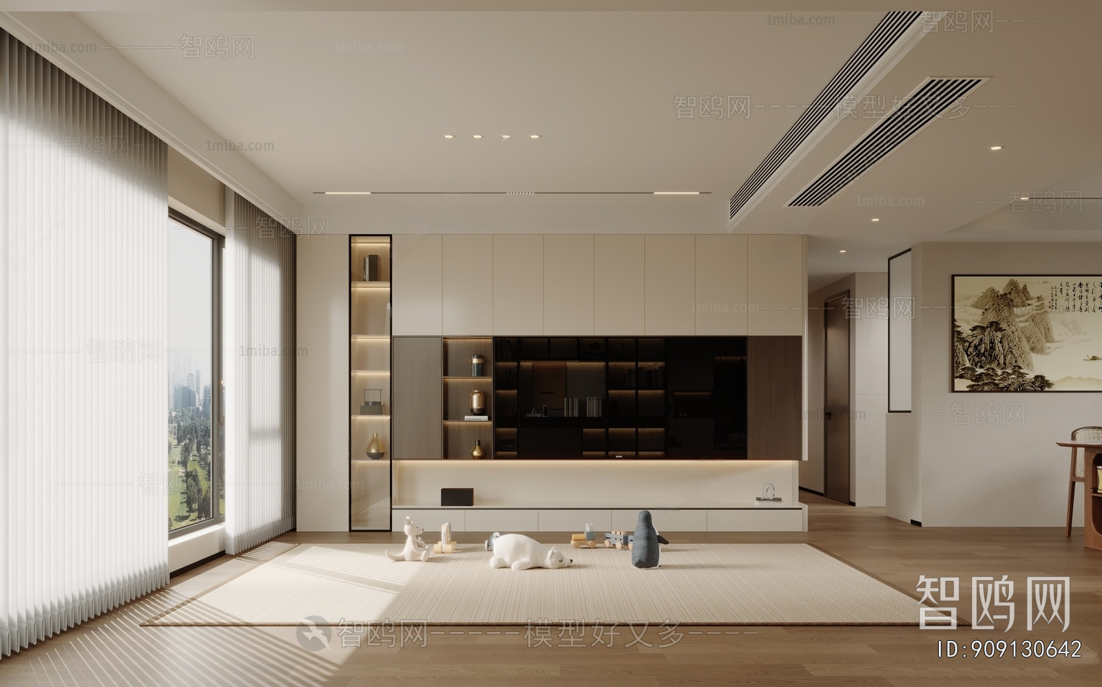 New Chinese Style A Living Room